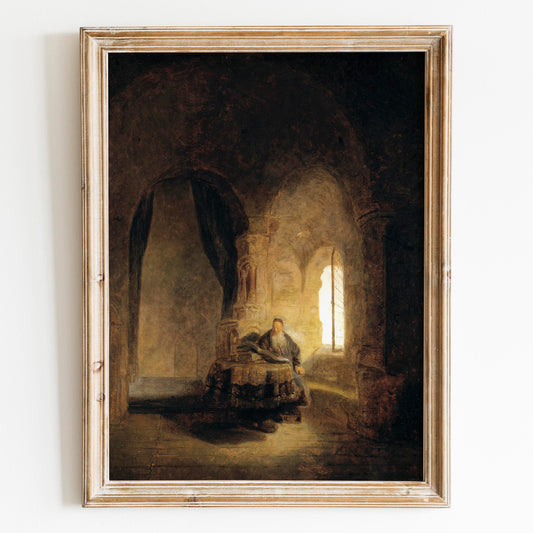 Philosopher Reading by Rembrandt