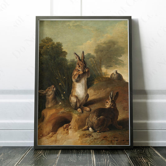 Rabbits 1720 by Francois Desportes