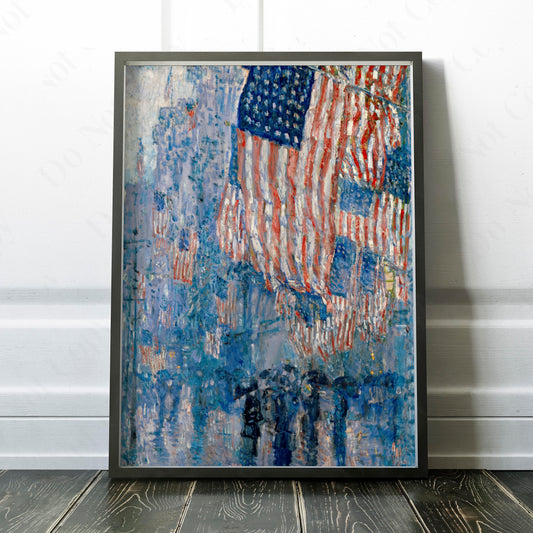 The Avenue in the Rain by Childe Hassam