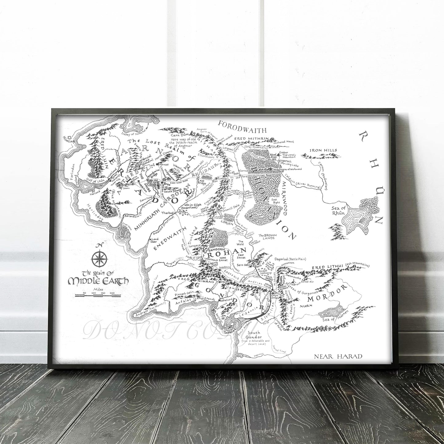 The Lord of the Rings - Map of Middle Earth (White)