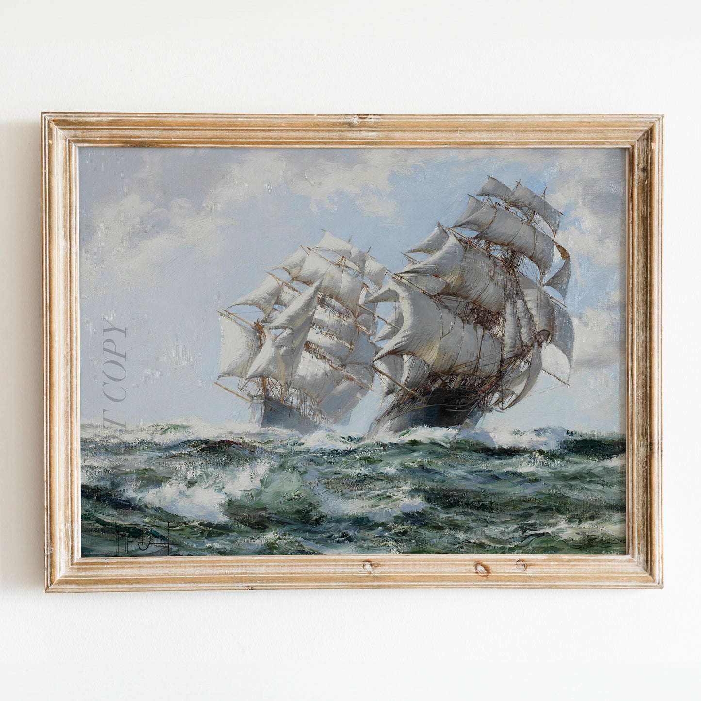 The Mighty Clippers - Taeping and Ariel Racing Home by Montague Dawson
