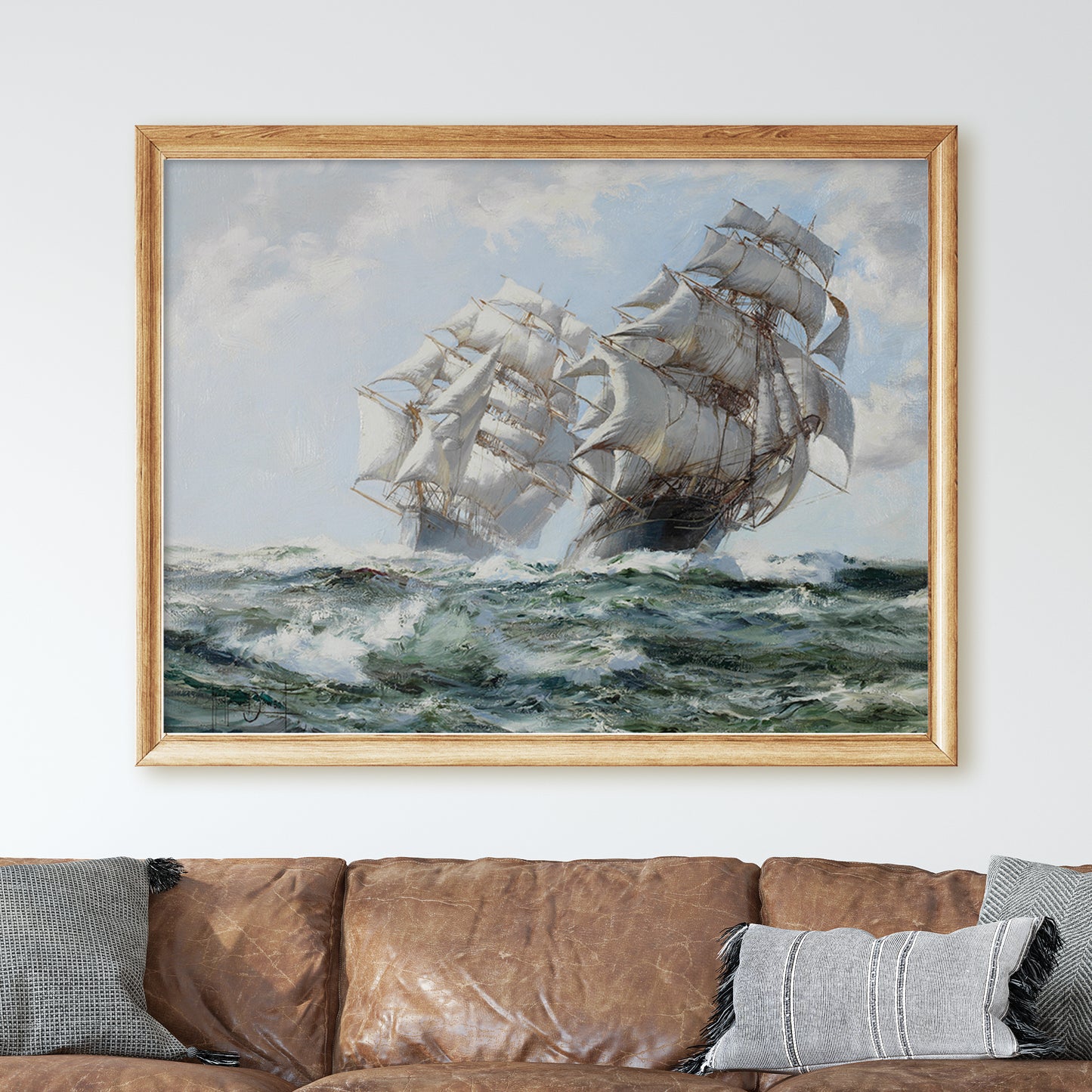 The Mighty Clippers - Taeping and Ariel Racing Home by Montague Dawson