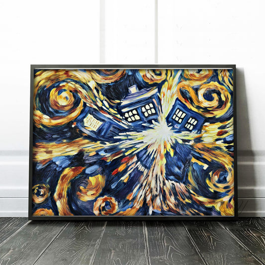 The Pandorica Opens Blue Box Exploding Tardis by Vincent Van Gogh