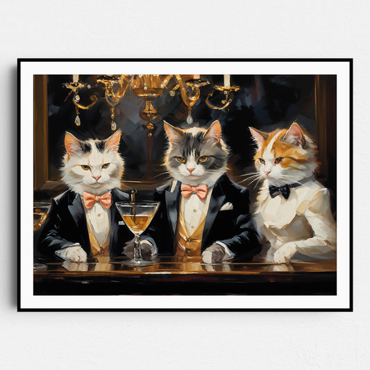 Posh Cats at a Martini Party