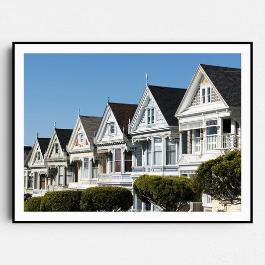 Painted Ladies Row of Victorian Houses San Francisco