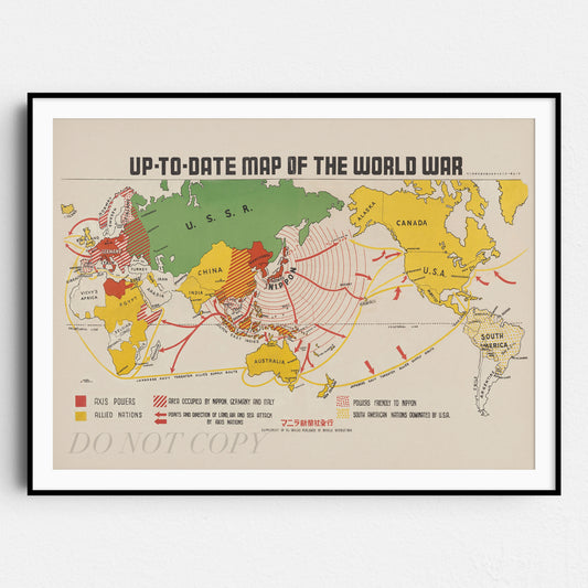 World War Map (1942) by Manila Shinbun-sha