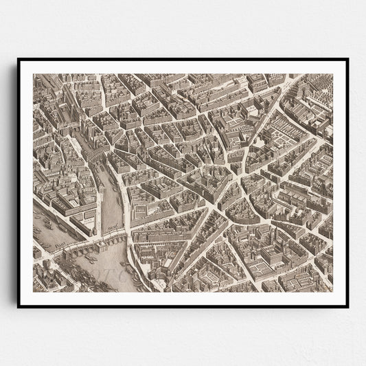 Turgot Map of Paris as it Appeared in 1734–1736