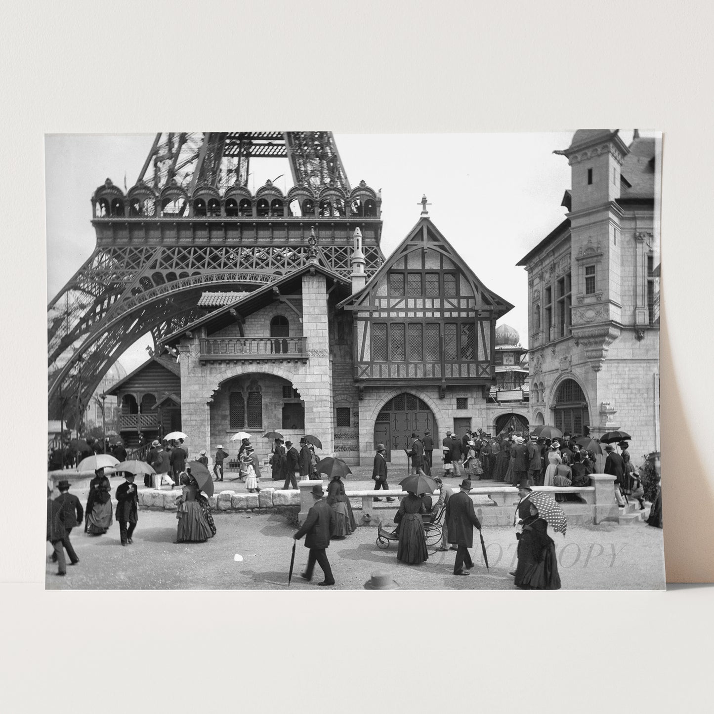 Venice Glass-Making Pavilion at the Eiffel Tower During the World Fair of 1889