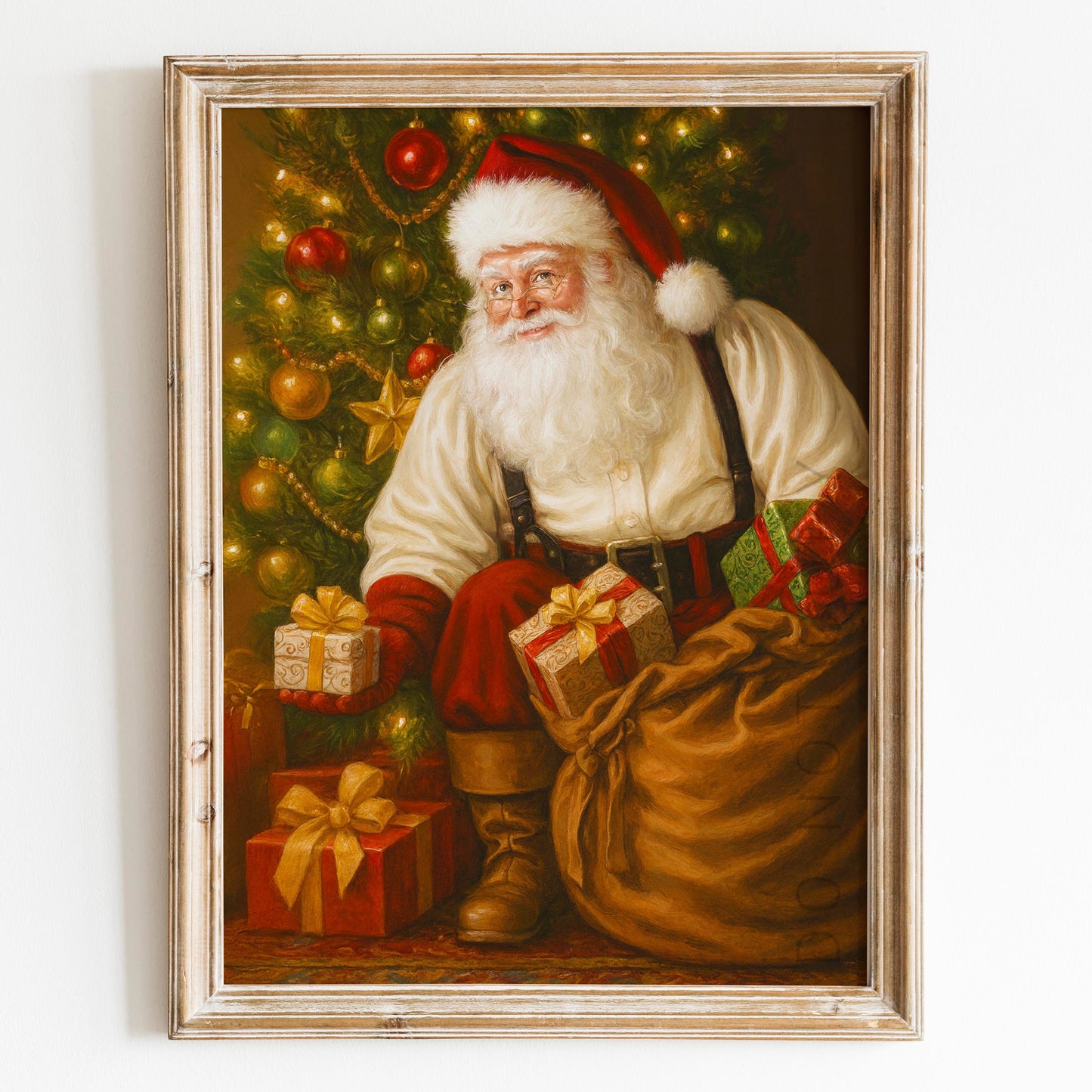 Santa Claus Delivering Presents