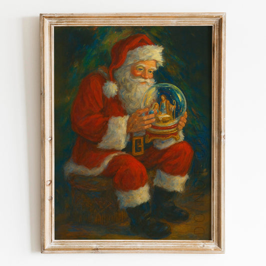 Santa Claus With Snow Globe