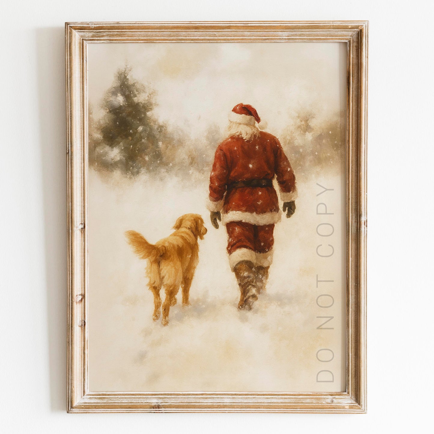 Santa Claus With Dog