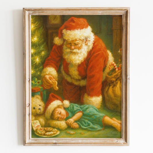 Santa Claus Eating Cookies