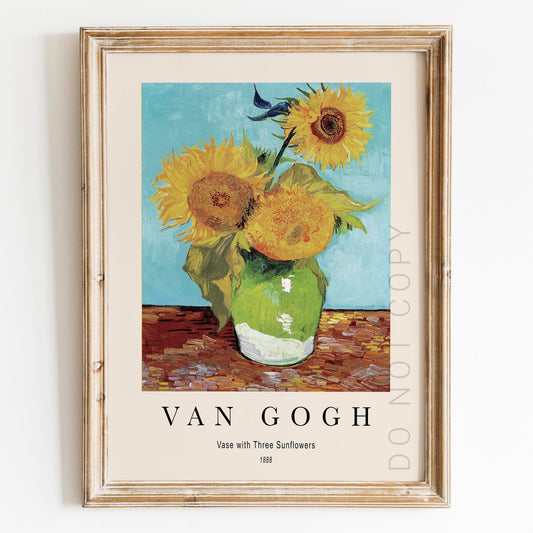 Vincent Van Gogh: Vase With Three Sunflowers