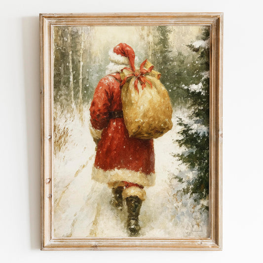 Santa Claus With His Bag Of Gifts