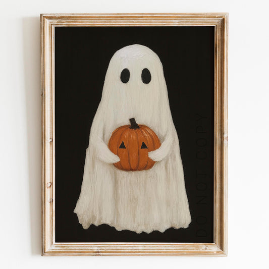 Ghost Holding A Pumpkin
