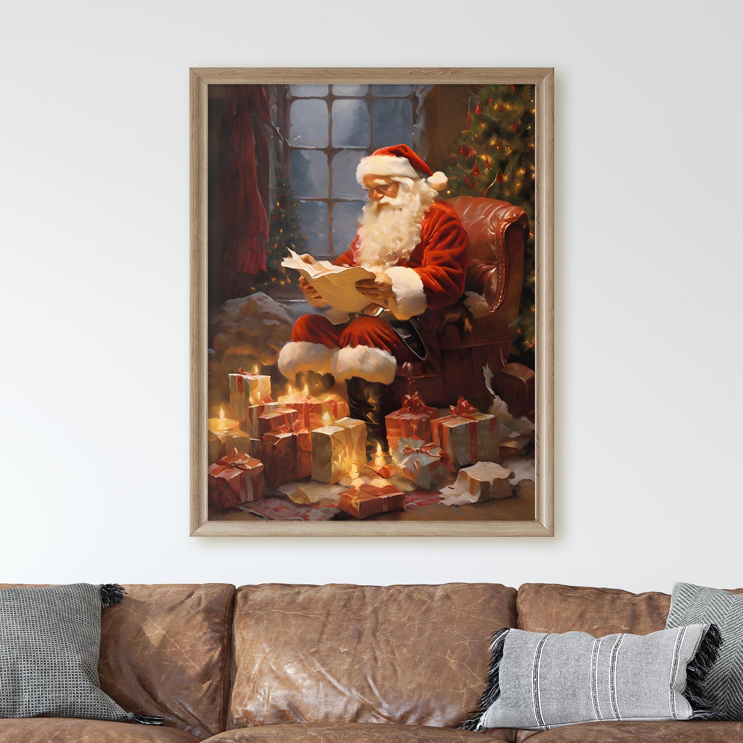 Santa Claus Reading His List