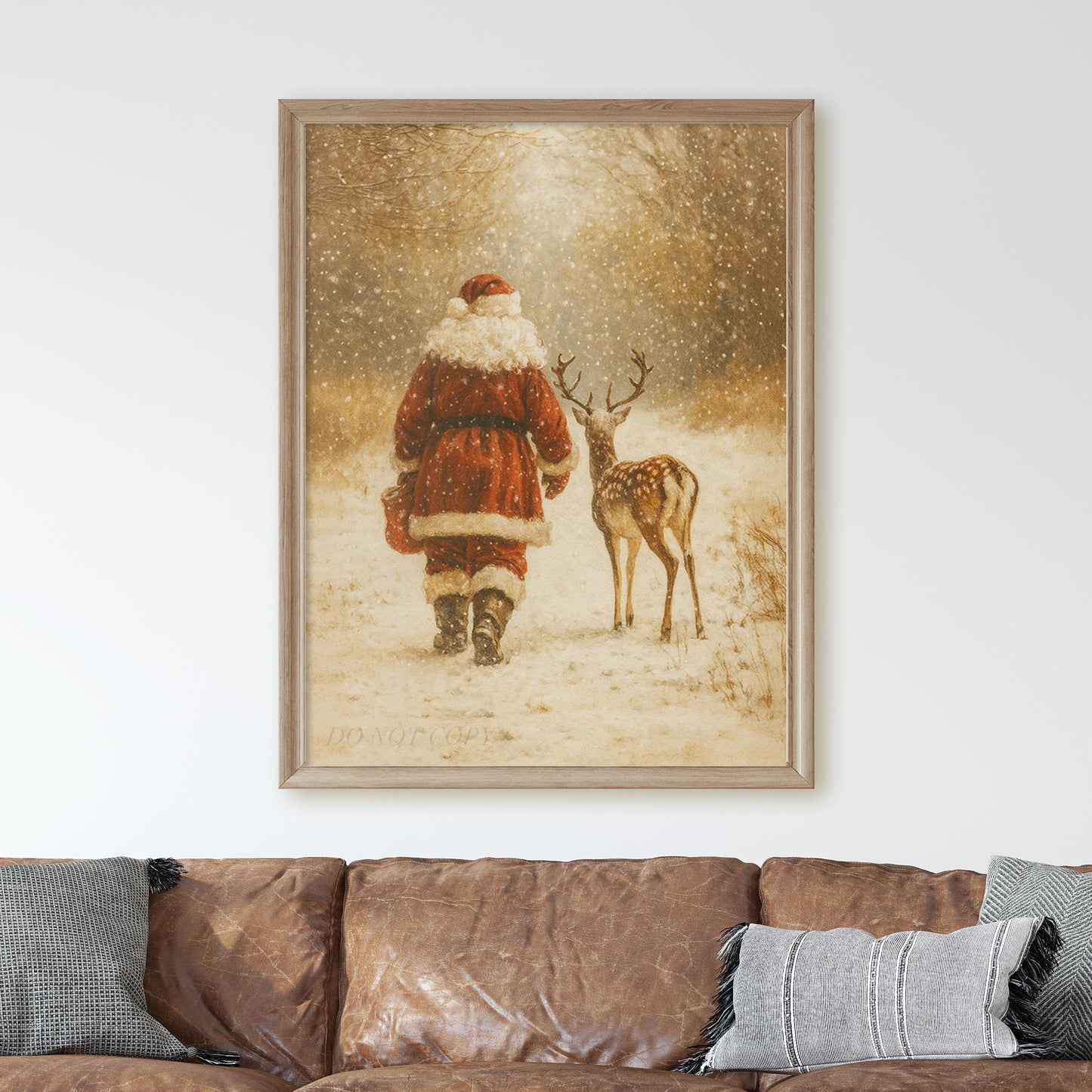 Santa Claus With Reindeer
