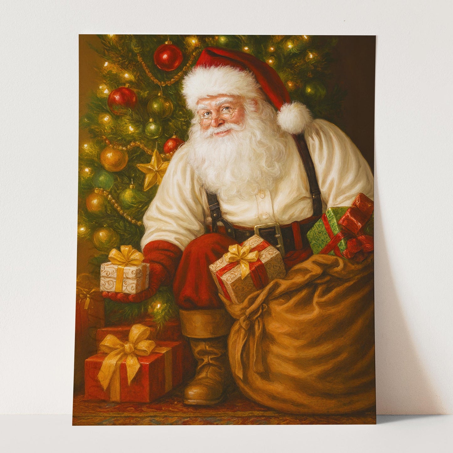 Santa Claus Delivering Presents