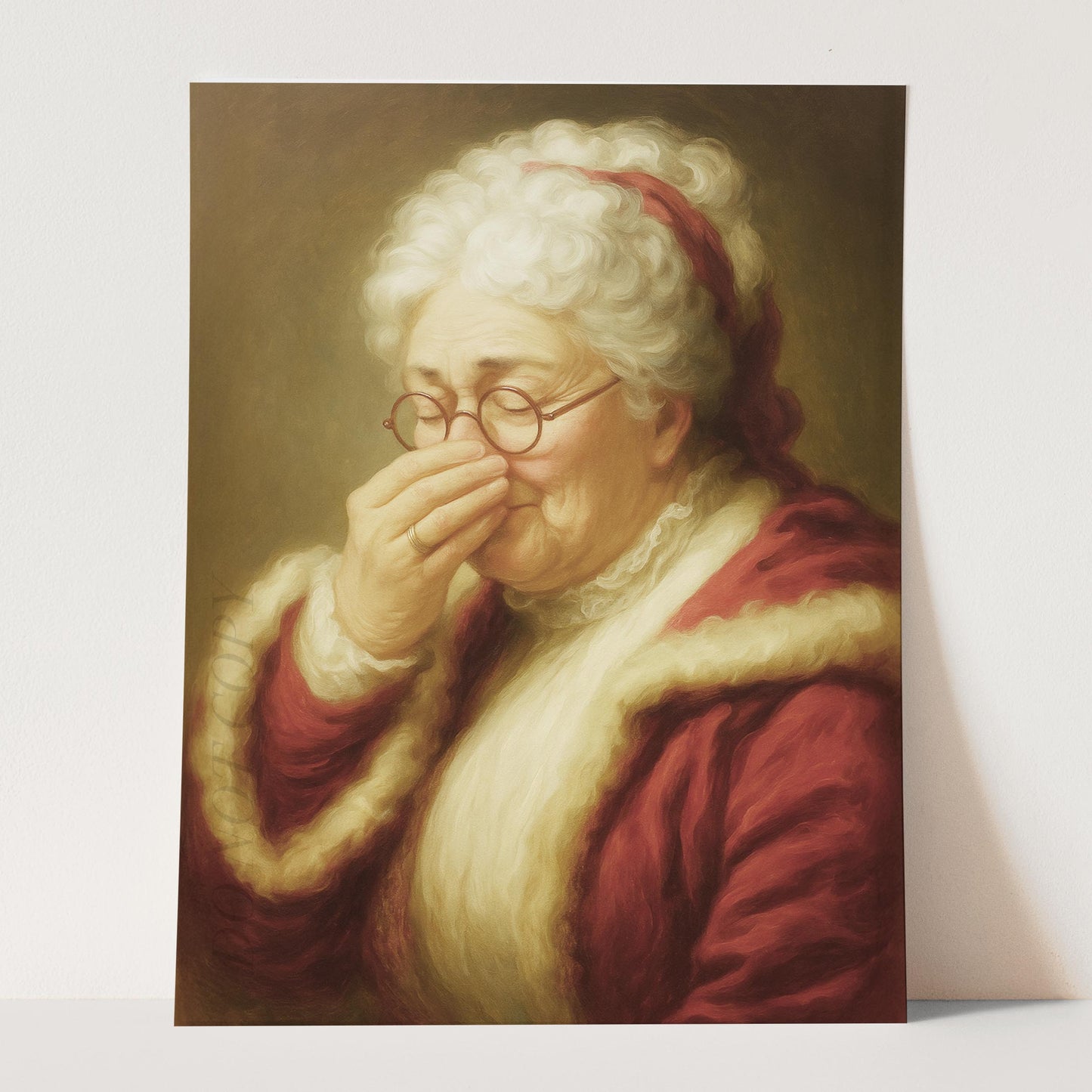 Mrs Claus Plugging Her Nose