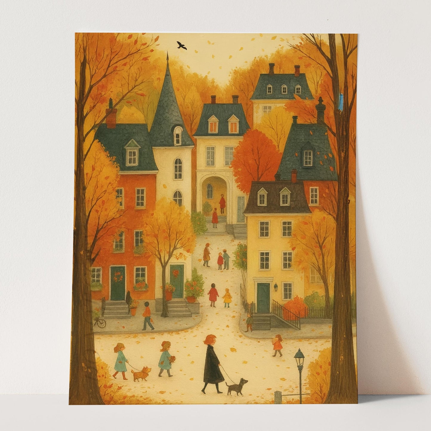 Vintage Fall Autumn Village
