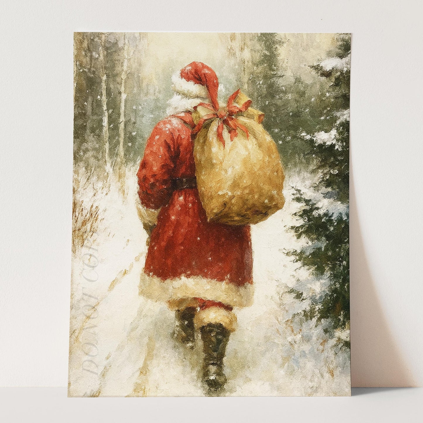 Santa Claus With His Bag Of Gifts