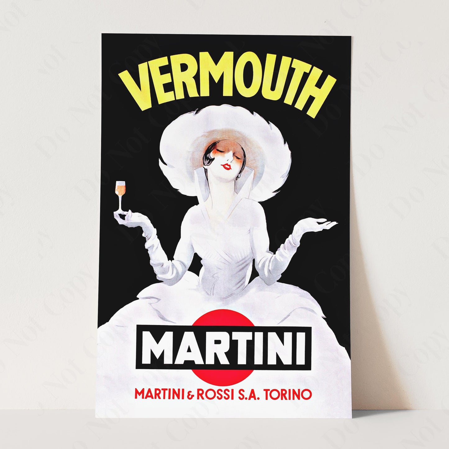 Vermouth Martini Girl Vintage Advertising Poster