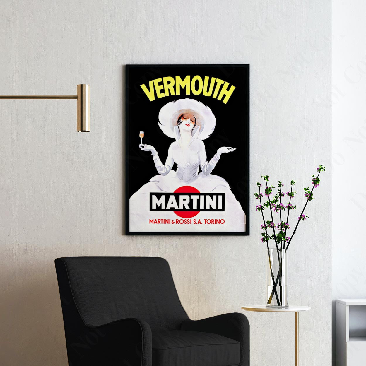 Vermouth Martini Girl Vintage Advertising Poster