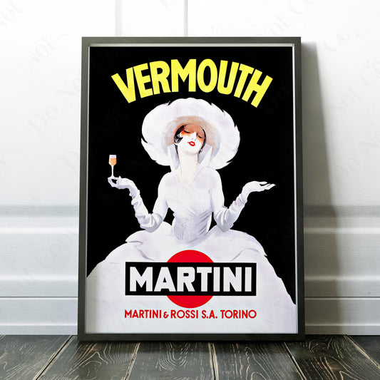 Vermouth Martini Girl Vintage Advertising Poster