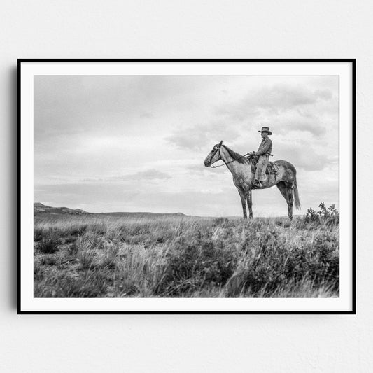 Vintage Cowboy On Horse