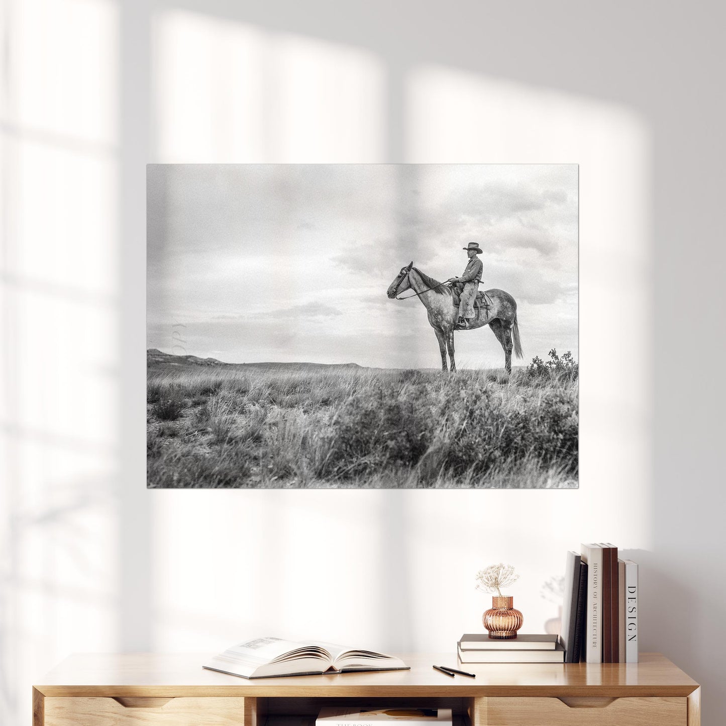 Vintage Cowboy On Horse