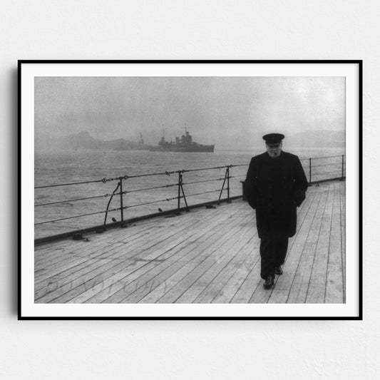 Winston Churchill on Battleship