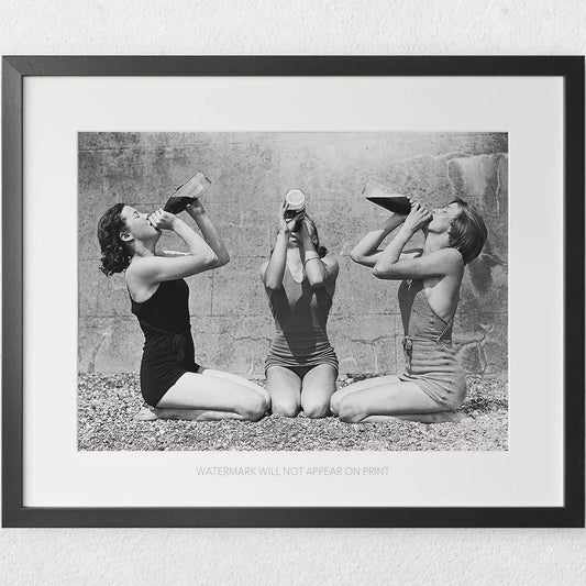 Young Ladies Drinking Wine