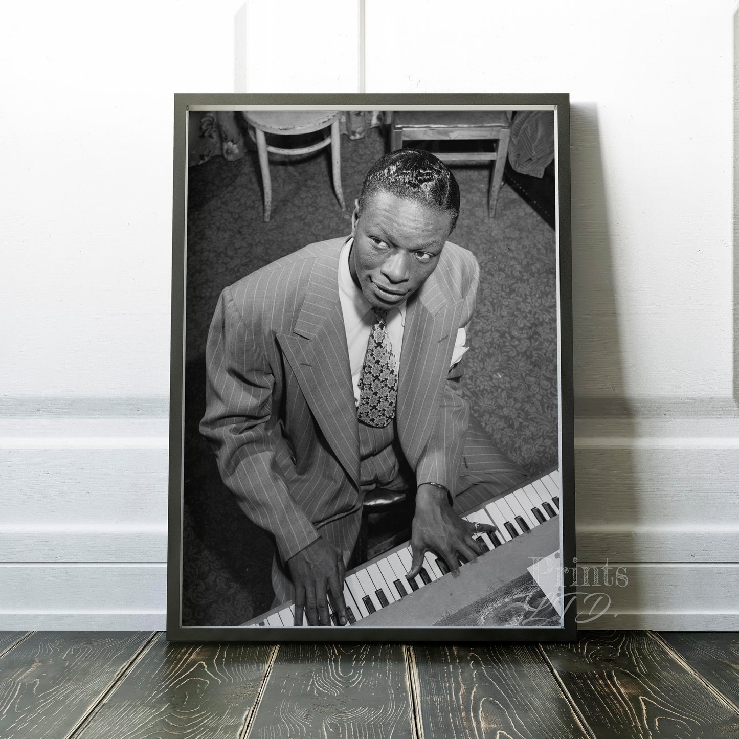 Nat King Cole playing the piano