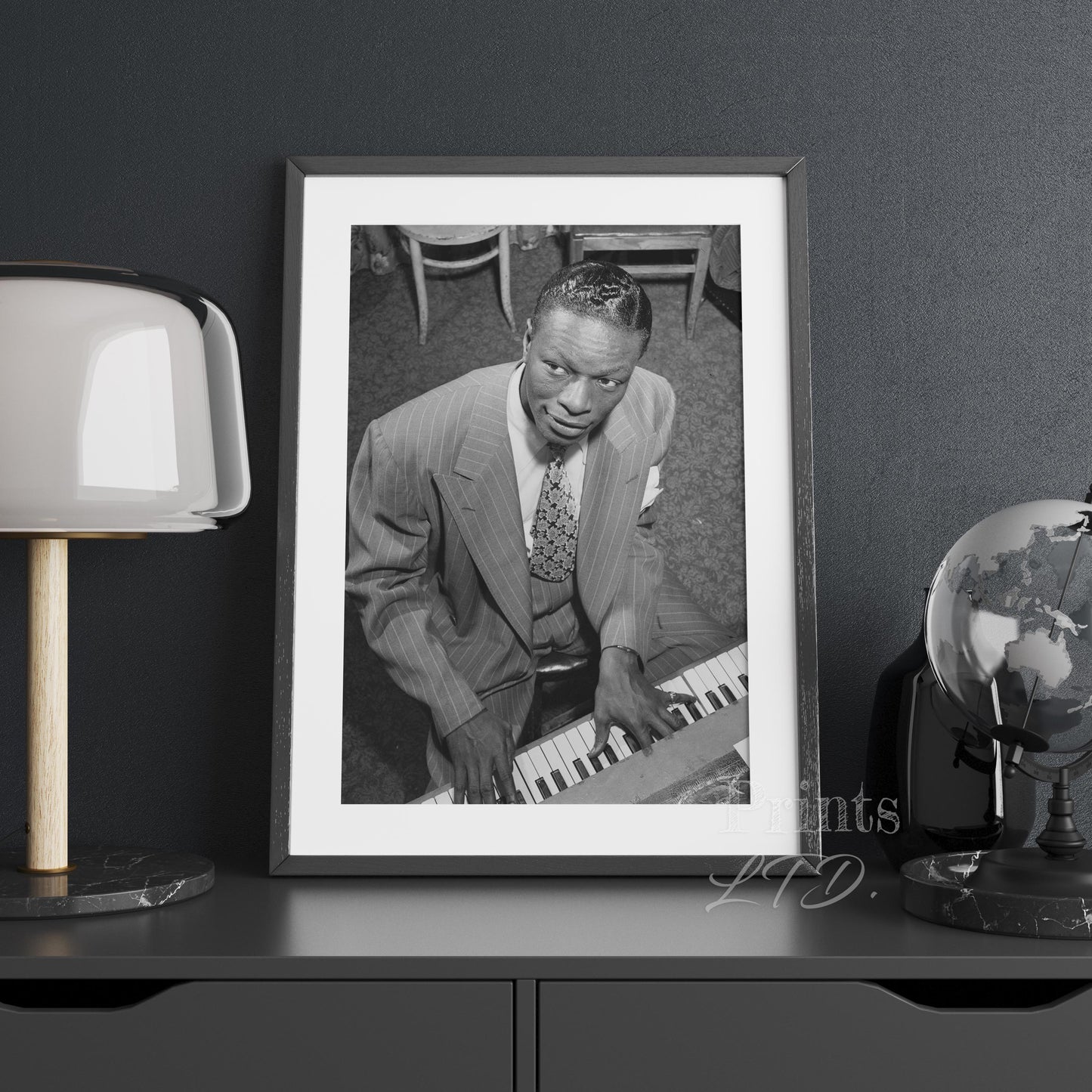 Nat King Cole playing the piano