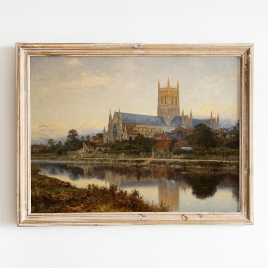 Worcester Cathedral, England by Benjamin Williams Leader