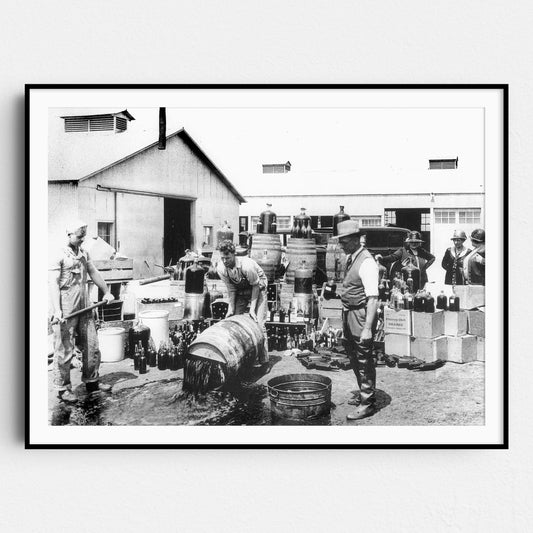 Dumping Beer Out - Prohibition 1920s