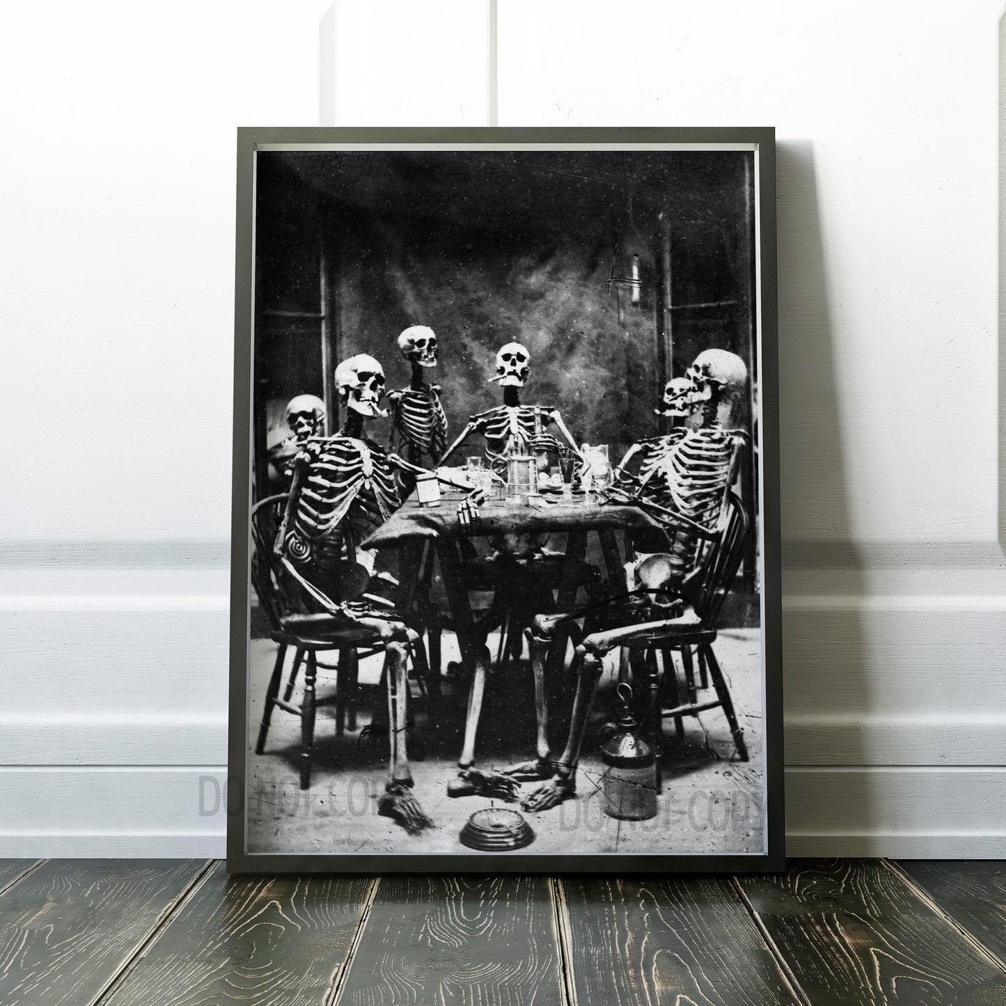 Skeletons Smoking And Drinking 1800s