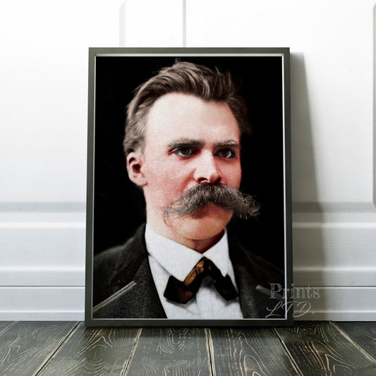 Friedrich Nietzsche portrait in color