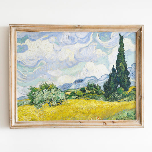 Wheat Field with Cypresses Van Gogh