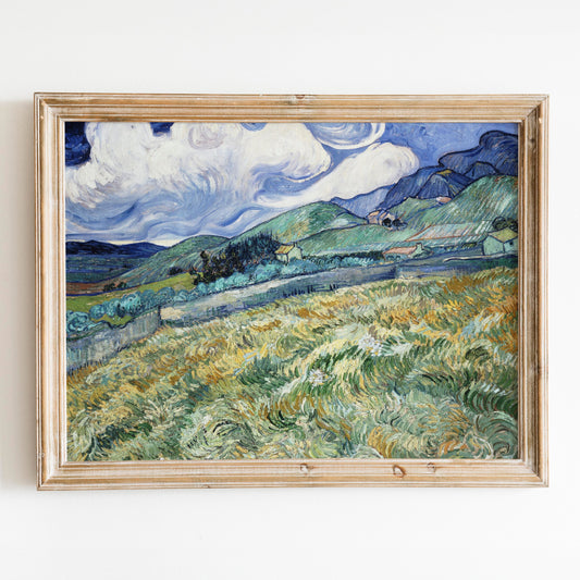 Landscape from Saint-Rémy (1889) by Van Gogh