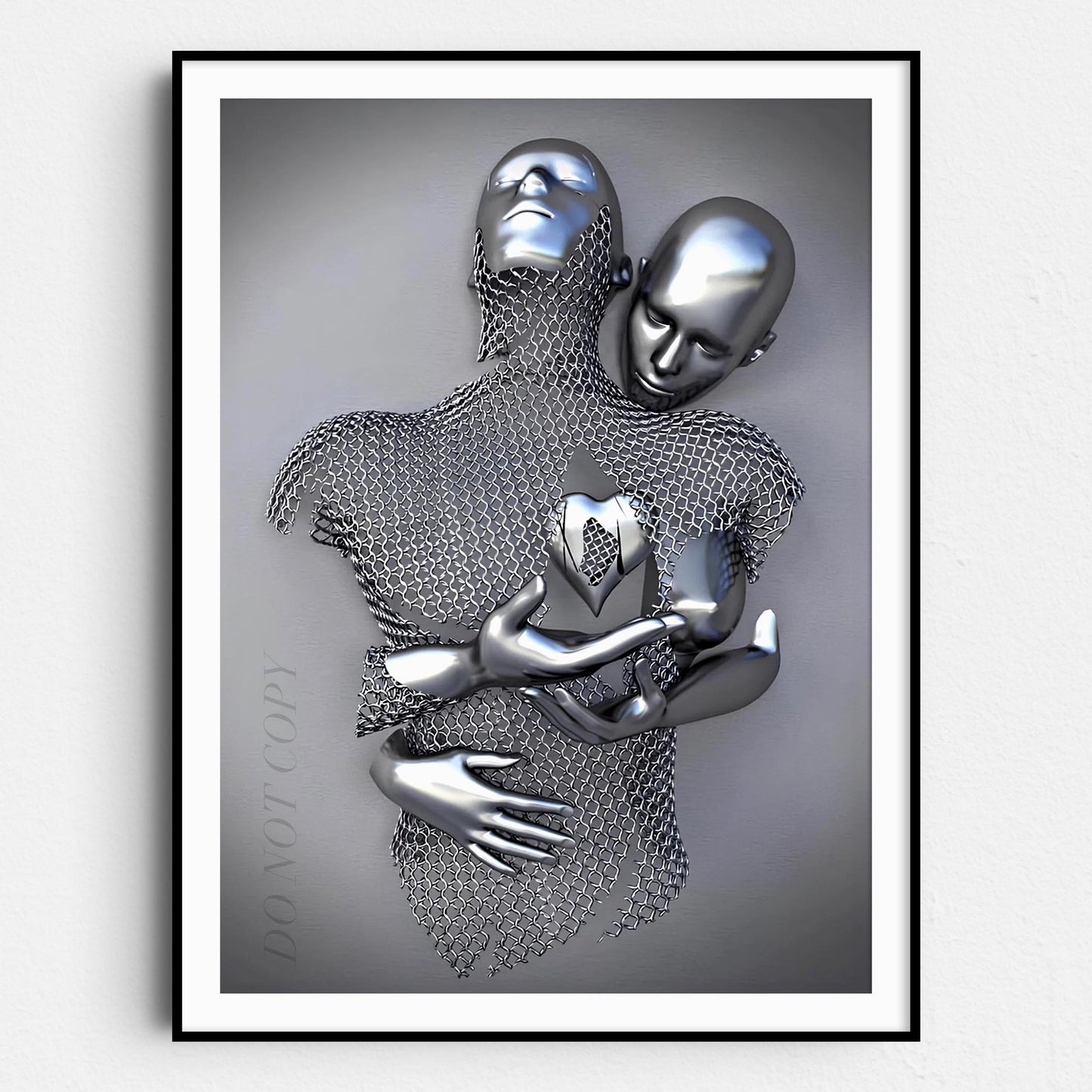 Metal 3D Abstract Love