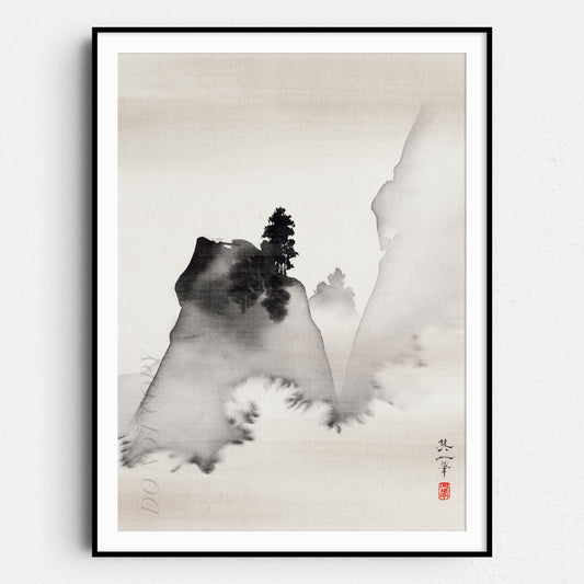 Mountains (Right From The Triptych Three Evening Scenes) by Suzuki Kiitsu