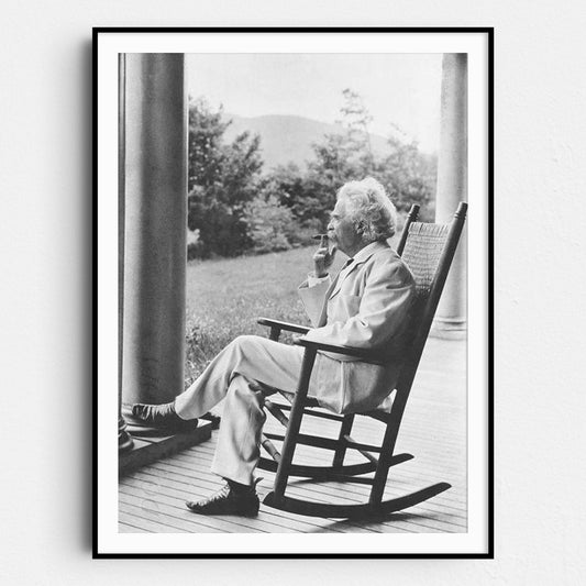 Mark Twain Smoking Cigar In New Hampshire