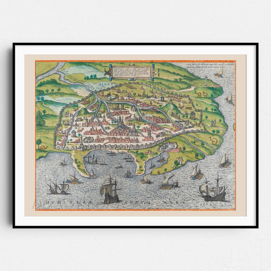 Map of Alexandria (1575) by Georg Braun