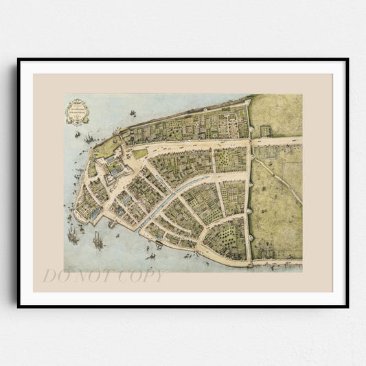 Map of New York as New Amsterdam 1660