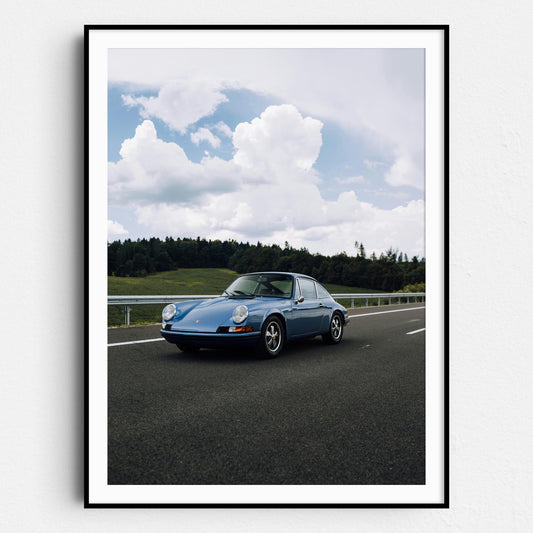 Old Blue Porsche