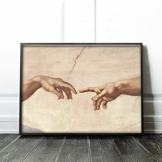 Hands of God and Adam Michelangelo Creation of Adam