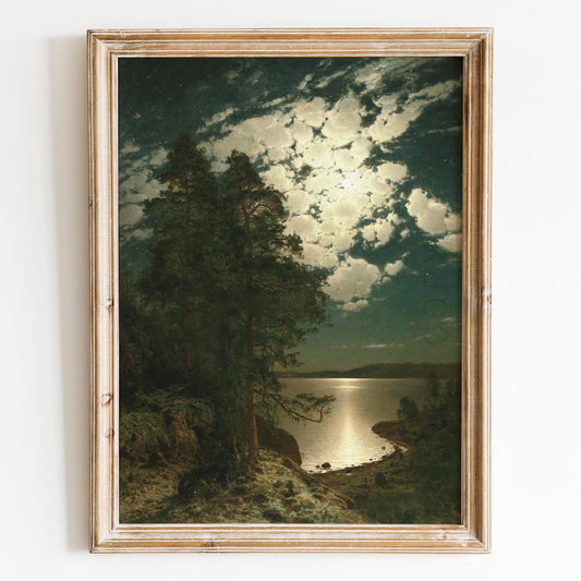 Moonlit Night (1883) by Hjalmar Munsterhjelm