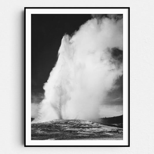Old Faithful Geyser Yellowstone by Ansel Adams
