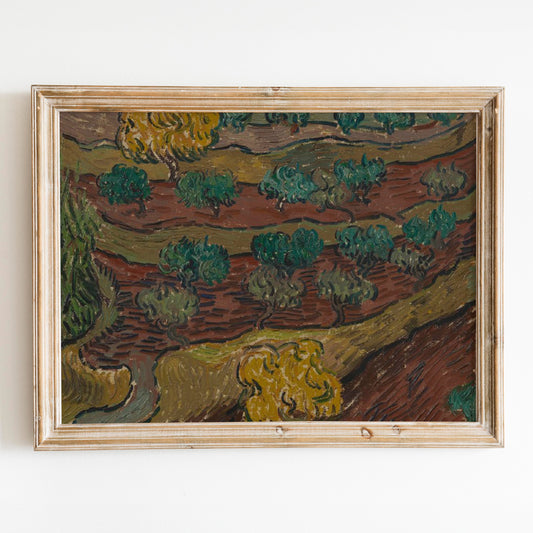 Olive Trees on a Hillside (1889) by Van Gogh